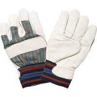 Gant pour le travail doubl&eacute;s pour l'hiver r&eacute;sistant &agrave; l'abrasion, Moyen, Paume en Cuir fleur de vache, Doublure en Molleton de coton Equipex