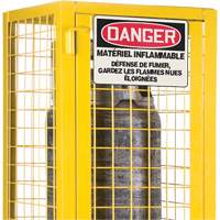 CSA-Compliant Gas Cylinder Safety Cabinet, 2 Cylinder Capacity, 17" W x 17" D x 69" H, Yellow Equipex
