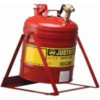 Laboratory Safety Can with Faucet, Type I, Steel, 5 US gal., Red, FM Approved Equipex