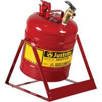 Laboratory Safety Can with Faucet, Type I, Steel, 5 US gal., Red, FM Approved Equipex