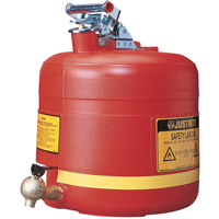 Laboratory Safety Can with Faucet, Type I, Steel, 5 US gal., Red, FM Approved Equipex