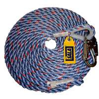 C&acirc;ble de s&eacute;curit&eacute; 50' avec crochet d'ancrage, Polyester/Polypropyl&egrave;ne Equipex
