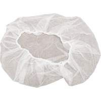 Non-Woven Bouffant Caps, Polypropylene, 18", White Equipex