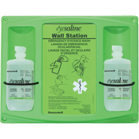 Saline Eyewash Wall Station, Double Equipex