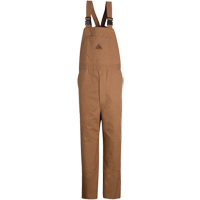 Flame-Resistant Duck Lined Bib Overalls, Medium, Brown Equipex