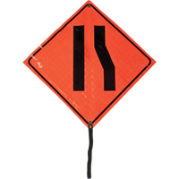 Enseigne enroulable chauss&eacute;e &eacute;troite, 24" x 24", Vinyle, Pictogramme Equipex