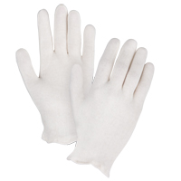 Mediumweight Inspection Gloves, Poly/Cotton, Hemmed Cuff, Men's Equipex