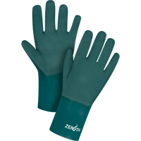 Gants verts &agrave; double enduit, 12" lo, PVC, Doublure en Jersey de coton, 70 mils Equipex