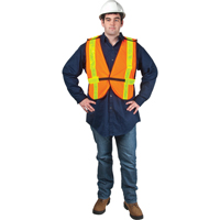 Veste de s&eacute;curit&eacute; d'usage standard, Orange haute visibilit&eacute;, Grand, Polyester Equipex