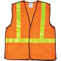Veste de s&eacute;curit&eacute; pour la circulation d&eacute;tachable en cinq points, Orange haute visibilit&eacute;, Grand, Polyester Equipex