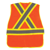 Veste d'arpenteur haute visibilit&eacute;, conforme &agrave; la CSA, Orange haute visibilit&eacute;, T-Grand, Polyester Equipex