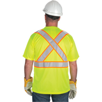 CSA Compliant T-Shirt, Polyester, Large, High Visibility Lime-Yellow Equipex