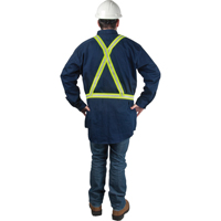 Standard-Duty Safety Harness, High Visibility Lime-Yellow, Silver Reflective Colour, X-Large Equipex