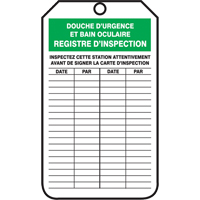 Safety Tags, Plastic, 3-1/8" W x 5-7/8" H, French Equipex