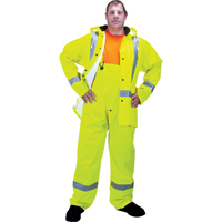 RZ900 Premium Traffic Rain Suit, Polyester/PVC, Medium, Lime-Yellow Equipex