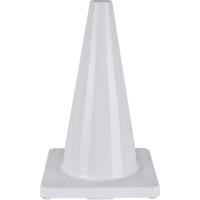 C&ocirc;ne de couleur pour la signalisation, 18", Blanc Equipex