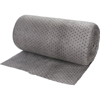 Rouleaux absorbants li&eacute;s de premi&egrave;re qualit&eacute;, Poids moyen, 150' lo x 30" la, Absorption 40 gal. Equipex