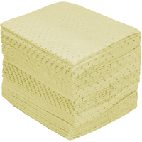 Feuilles absorbantes en fibres fines de premi&egrave;re qualit&eacute;, Mati&egrave;res dangereuses, 15" x 17", 30 gal. d'absorption Equipex
