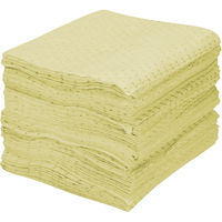 Feuilles absorbantes en fibres fines de premi&egrave;re qualit&eacute;, Mati&egrave;res dangereuses, 15" x 17", 30 gal. d'absorption Equipex