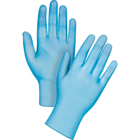 Gants jetables de calibre m&eacute;dical, Petit, Vinyle, 4,5 mils, Sans poudre, Bleu, Classe 2 Equipex