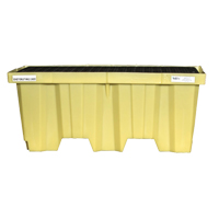 Nestable 2-Drum Poly-Spillpallet Without Drain, 66 US gal. Spill Capacity, 51" x 26" x 21" Equipex