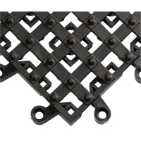 Tapis ErgoDeck avec crampons antid&eacute;rapants int&eacute;gr&eacute;s No 553, PVC, 1-1/2' la c, 1-1/2' lo, 7/8" &eacute;paisseur, Noir Equipex