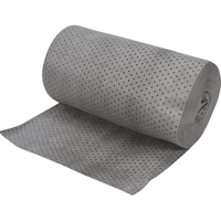 Rouleaux absorbants en fibres fines de calibre industriel, Lourd, 150' lo x 30" la, Absorption 70 gal. Equipex