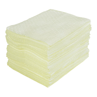 Feuilles absorbantes lamin&eacute;es (SMS) de premi&egrave;re qualit&eacute;, Mati&egrave;res dangereuses, 15" x 17", 30 gal. d'absorption Equipex