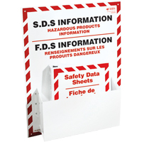 Postes d'information de fiches de donn&eacute;es de s&eacute;curit&eacute;, Anglais & français, Compris reliures Equipex