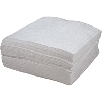 Feuilles absorbantes li&eacute;es de premi&egrave;re qualit&eacute;, Huile seulement, 15" x 18", 30 gal. d'absorption Equipex