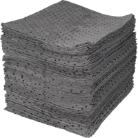 Feuilles absorbantes li&eacute;es de premi&egrave;re qualit&eacute;, Universel, 15" x 17", 30 gal. d'absorption Equipex