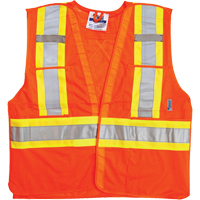 Vestes de s&eacute;curit&eacute; pour la circulation, Orange haute visibilit&eacute;, Grand/T-Grand, Polyester Equipex