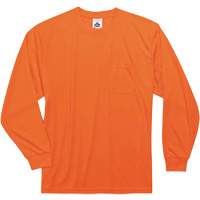 Chandail &agrave; manches longues non certifi&eacute; GloWear 8091, Polyester, Petit, Orange haute visibilit&eacute; Equipex