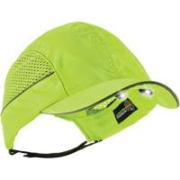 Skullerz&reg; 8960 Short Brim Bump Cap with LED Lighting, High Visibility Lime Green Equipex