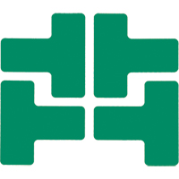 Floor Corner Marks, T, 5" L x 2" W, Green, Polyester Equipex
