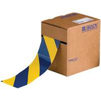 Ruban de marquage pour planchers ToughStripe, 3" x 100', Polyester, Bleu et jaune Equipex