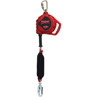 Cordage de s&eacute;curit&eacute; auto-r&eacute;tractable Rebel pour bas de pente, 20', Acier galvanis&eacute;, Pivotant Equipex