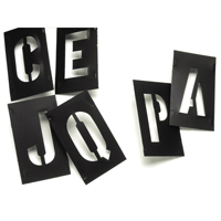 Pochoirs assemblables en plastique, Pictogramme, 1" Equipex