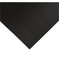 Corrugated Switchboard Matting No.702, 2' W x 10' L, 1/4" Thickness, Black, PVC Equipex