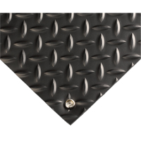 Tapis conducteur d'&eacute;lectricit&eacute; no 785, 3' la x 10' lo x 5/32" &eacute;p, PVC, Losange, Noir Equipex
