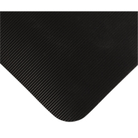 Tapis tr&egrave;s robuste pour panneau de contr&ocirc;le No 720, Ondul&eacute;, 3' x 10' x 5/8", Noir, PVC Equipex