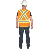 Veste de s&eacute;curit&eacute; d&eacute;tachable en cinq points de premi&egrave;re qualit&eacute;, Orange haute visibilit&eacute;, Grand/T-Grand, Polyester Equipex