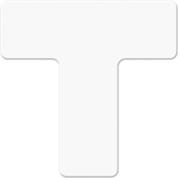 Armor Stripe Lean/5S Markers, T, 6" L x 6" W, White, Plastic Equipex