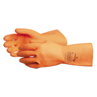 408 Heavyweight Gloves, Size Small/7, 13" L, Latex, Flock-Lined Inner Lining, 30-mil Equipex