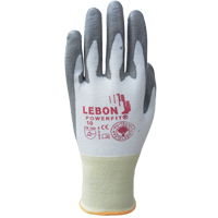 Gants r&eacute;sistants &agrave; la coupe PowerFit Lebon, Taille T-petit/6, Calibre 13, Rev&ecirc;tement Polyur&eacute;thane, Enveloppe en Poly&eacute;thyl&egrave;ne, ASTM ANSI niveau A2/EN 388 niveau B Equipex