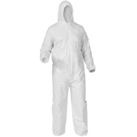 Kleenguard A35 Coveralls, Small, White, Microporous Equipex
