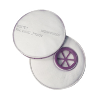 Filtre pour respirateur Diskit, Filtre contre les particules avec suppresion de vapeurs nuisibles, Vapeur organique/Filtre P100 Equipex