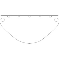 Visi&egrave;re d&eacute;coup&eacute;e &agrave; l'emporte-pi&egrave;ce Dynamic, PETG, Teinte Transparent Equipex