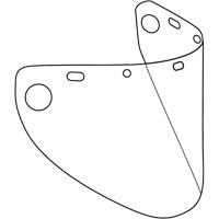 Visi&egrave;re d&eacute;coup&eacute;e &agrave; l'emporte-pi&egrave;ce et form&eacute;e Dynamic, Polycarbonate, Teinte Transparent Equipex