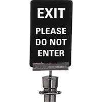 Enseigne de contr&ocirc;le des foules  Exit: Please Do Not Enter , 11" x 7", Plastique, Anglais Equipex